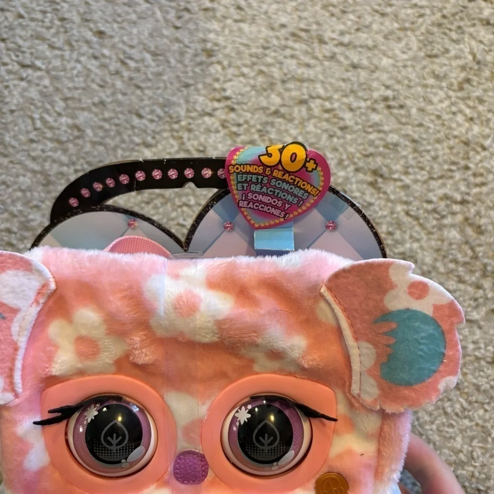 Purse Pets Bamboo Boo Koala Pink Purse Bag Kids Talking Moving Eyes NEW